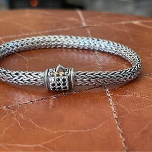 Chunky Silver/18k Bracelet